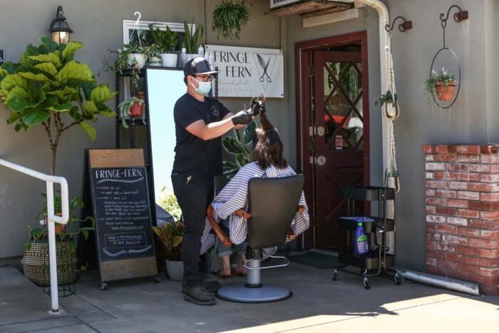 fringe and fern outdoor salon