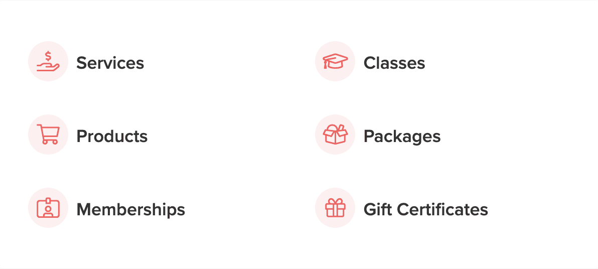 A customer popup of Vagaro check out options