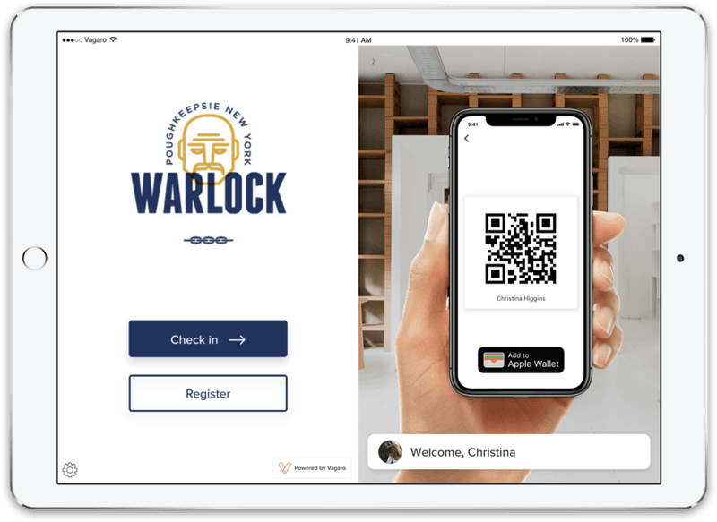 An image of an phone and Vagaro's branded app powered by our salon, spa and fitness software.