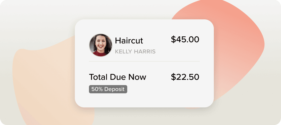 no-show fee automatically charged to a salon client's credit card on file