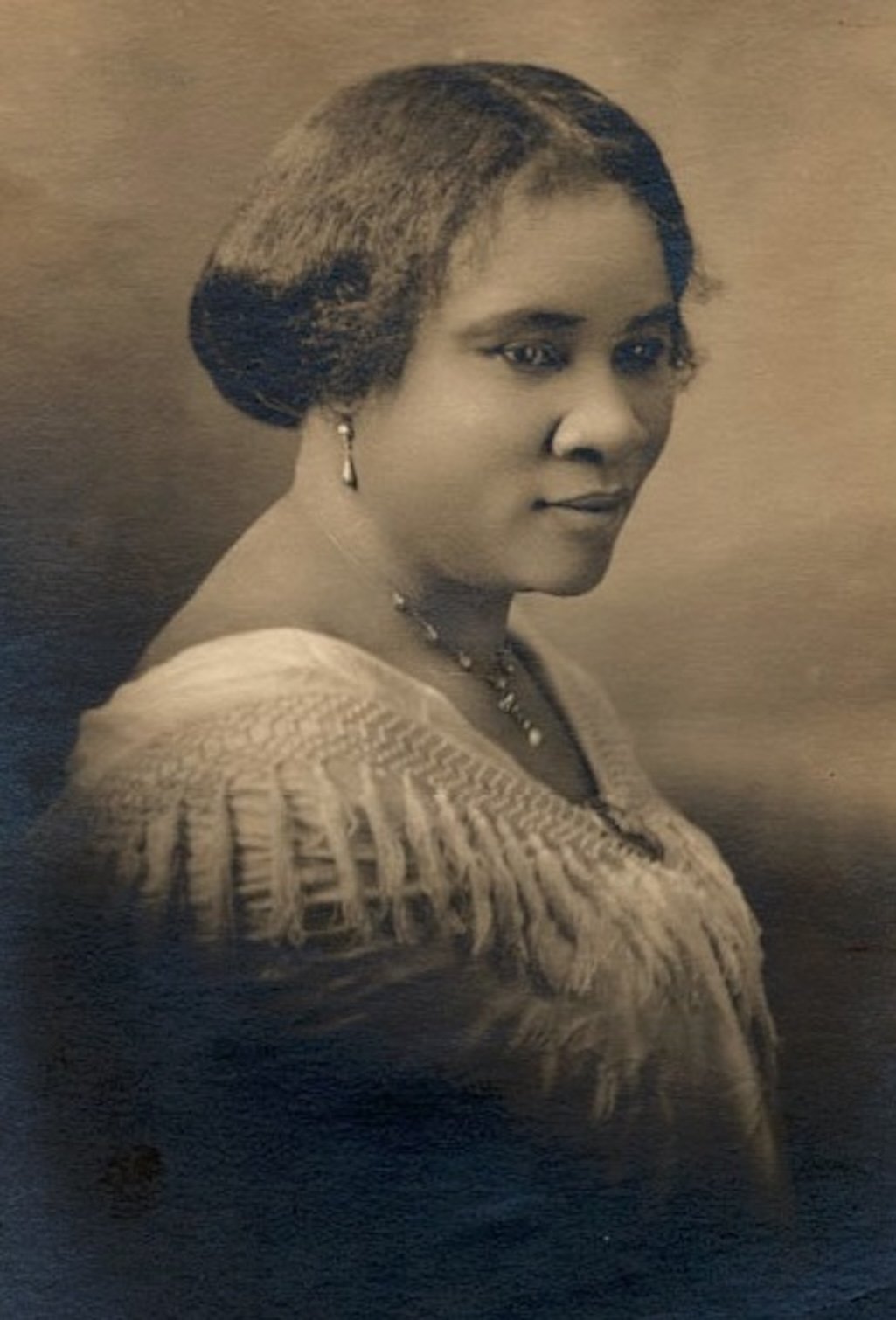 Madam C.J. Walker, c. 1914. Public domain image via Wikipedia and the U.S. National Archives