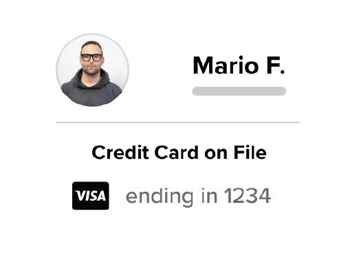 Barber app window charging no-show fee of $45