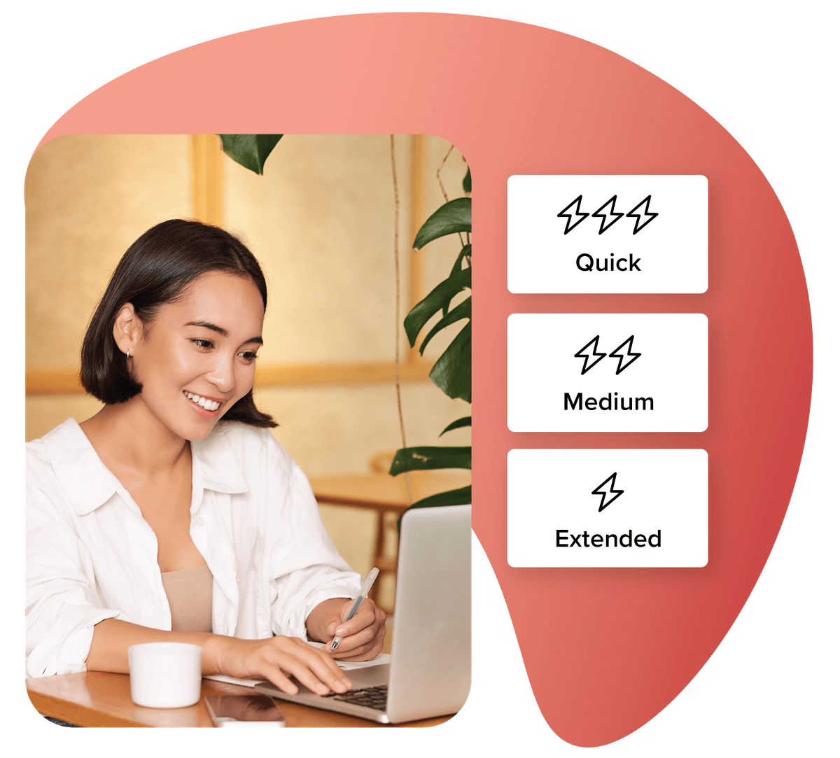 A customer on a laptop apply for flexible funding with Vagaro Capital with customer popups.