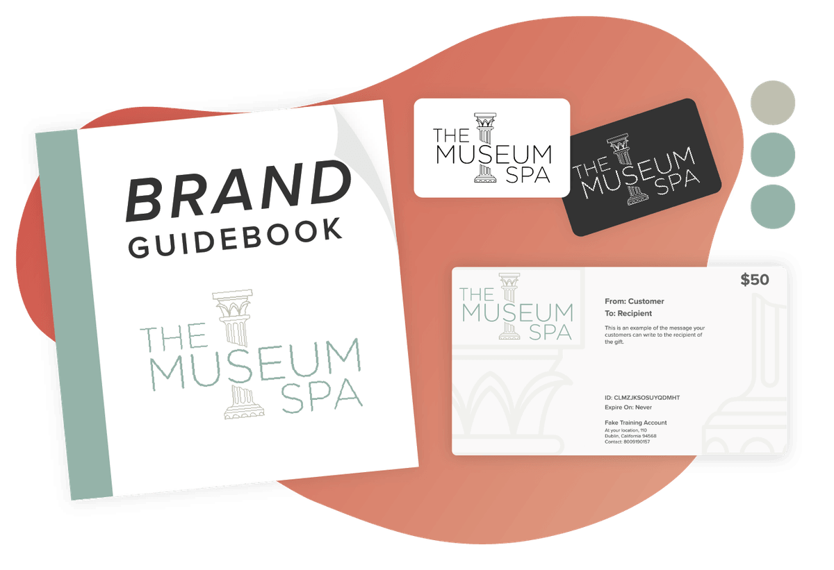 An image of Vagaro's custom brand package elements that are available within our salon, spa and fitness software.