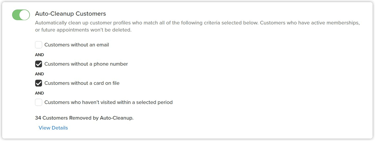 Auto-Cleanup Customers