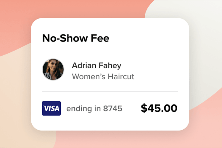 Tablet with online booking system showing rules requiring deposits for booking services.