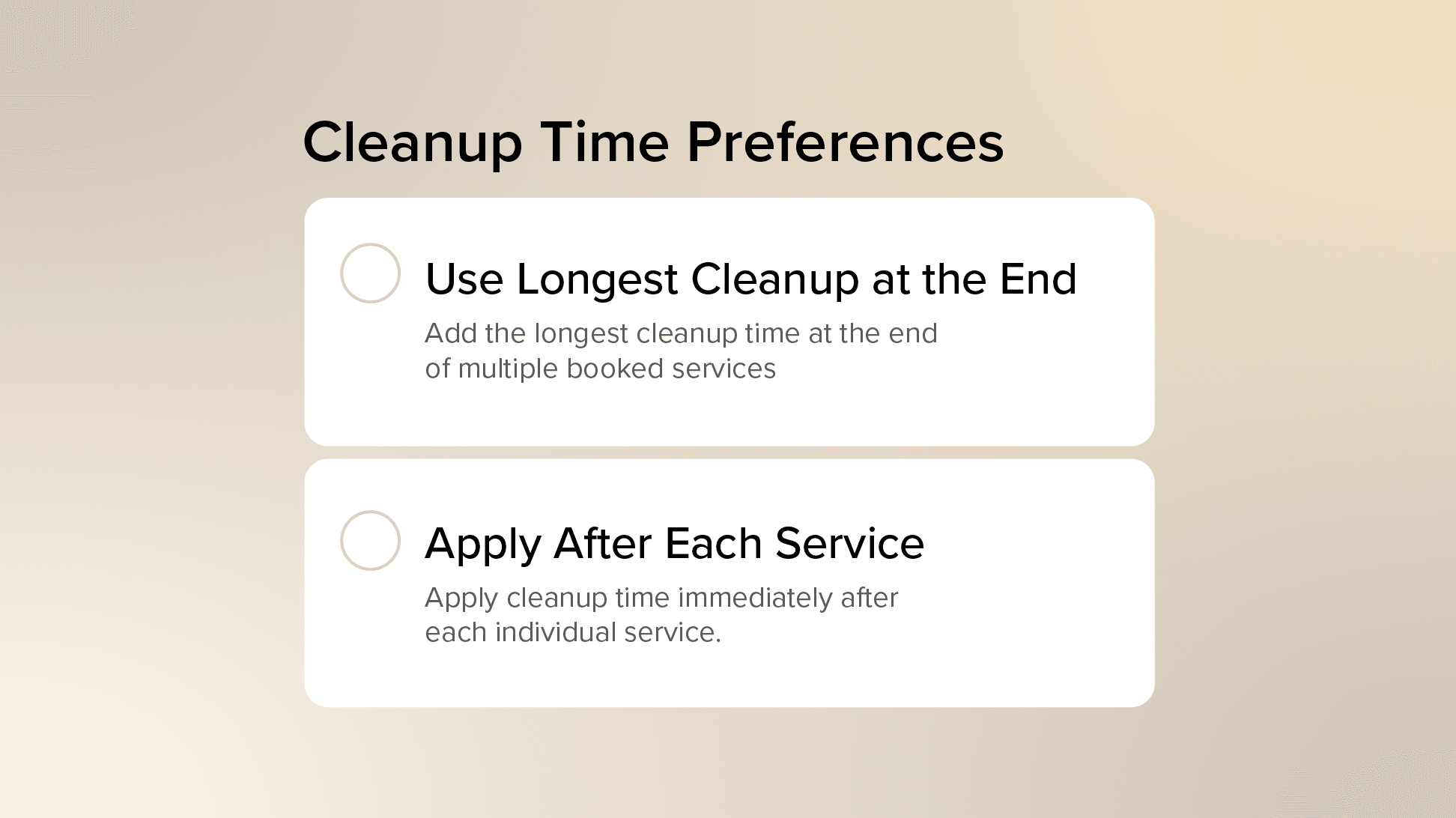 Control Cleanup Time for Appointments Booked Online