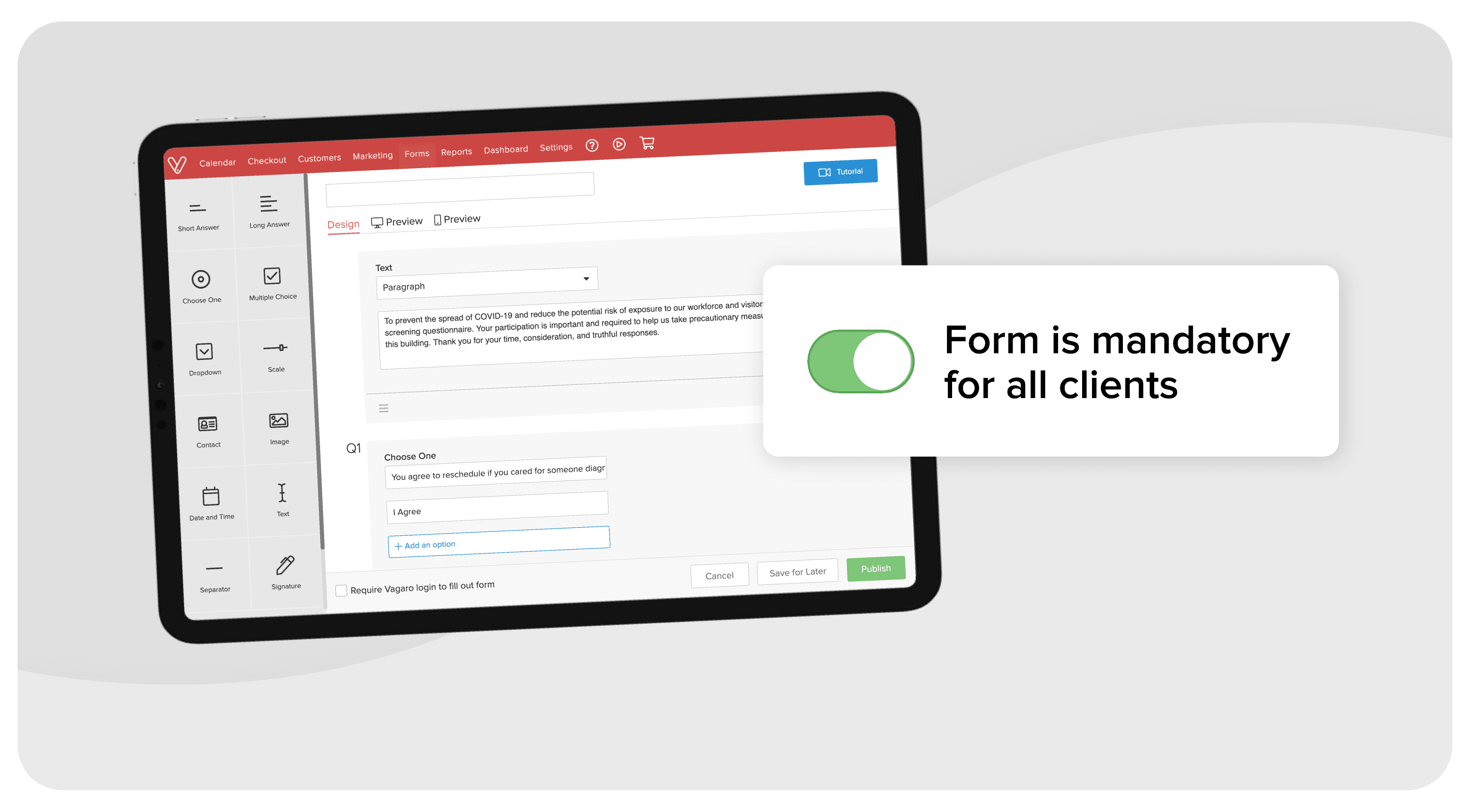 Making Forms Mandatory for All Clients No Longer Applies to Gift Cards